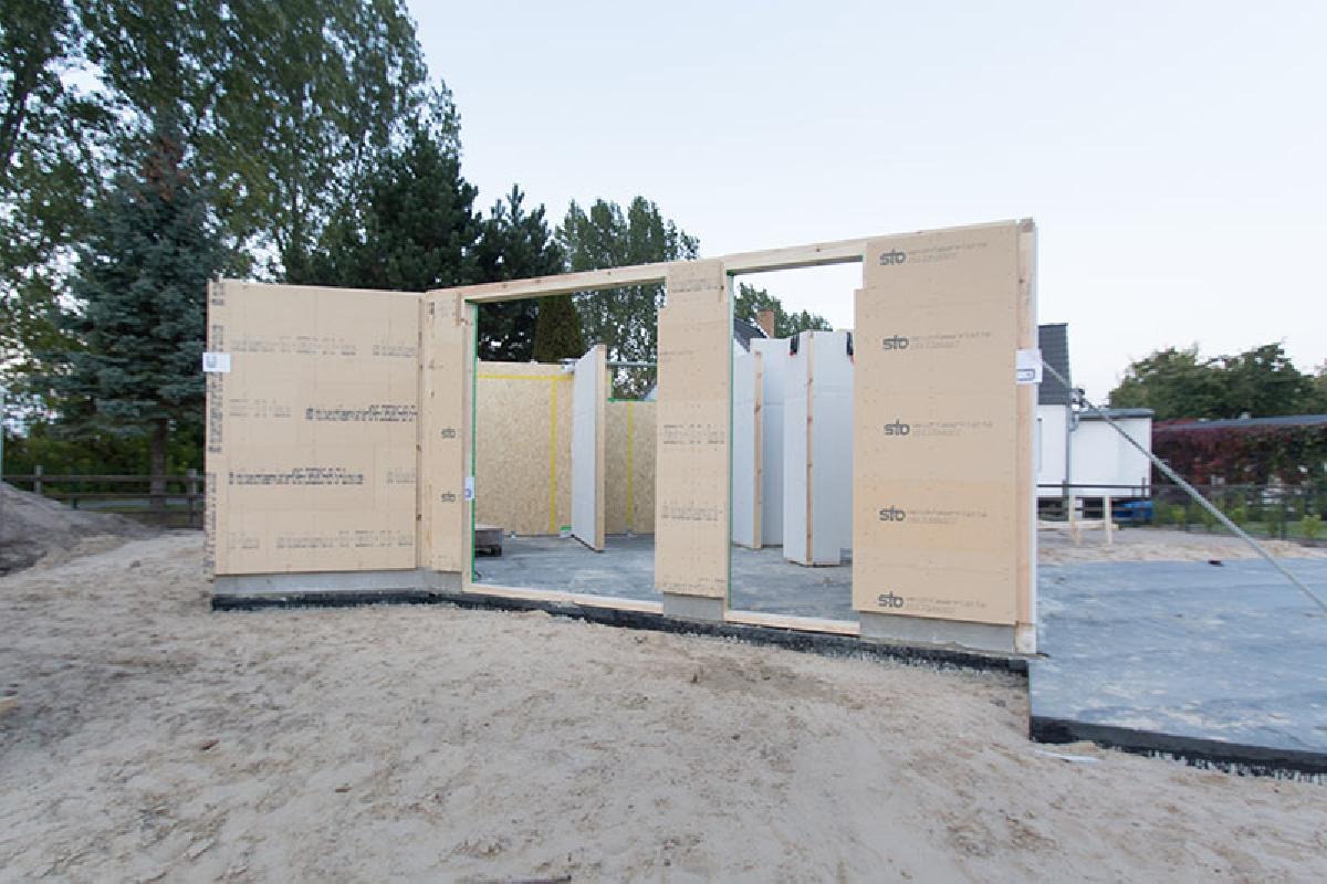 WOCON Bautagebuch Wandmontage Holzrahmenbau