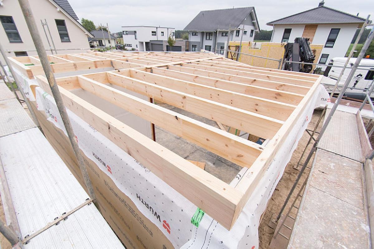 WOCON Bautagebuch Erstes Stockwerk Holzdecke