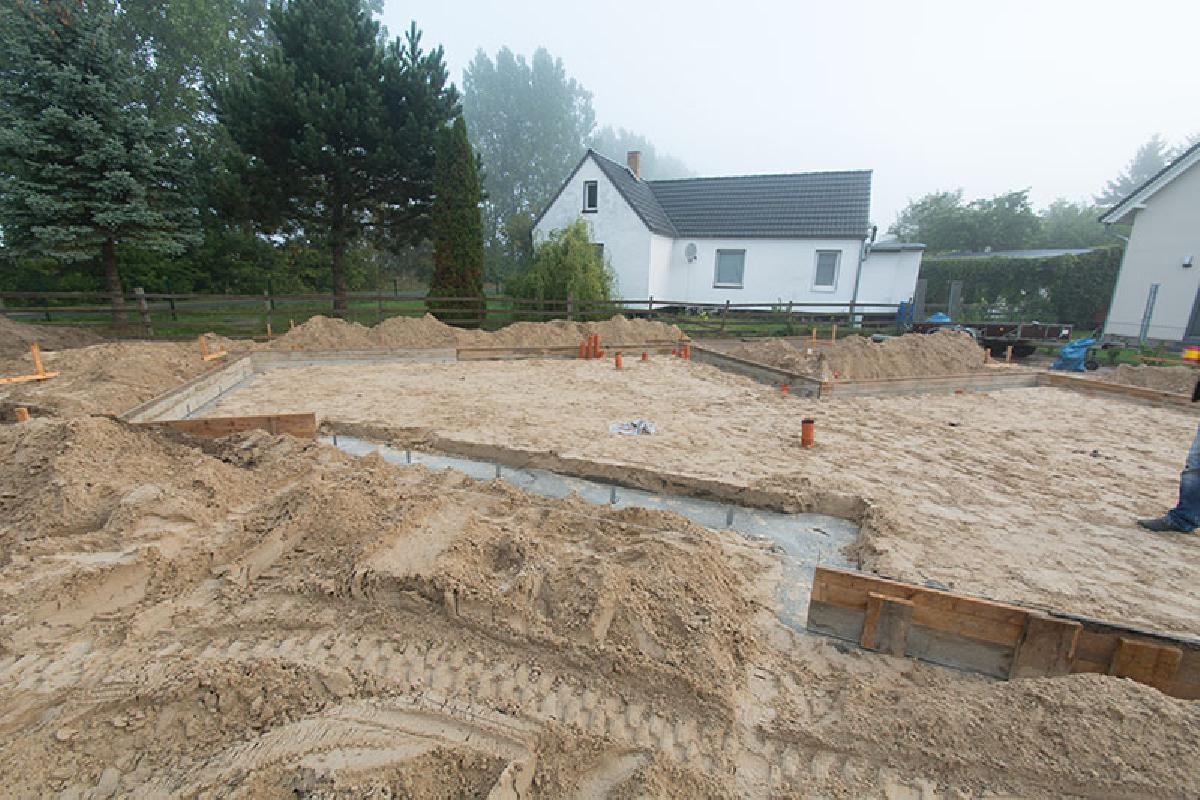 WOCON Bautagebuch Erdarbeiten und Grundriss